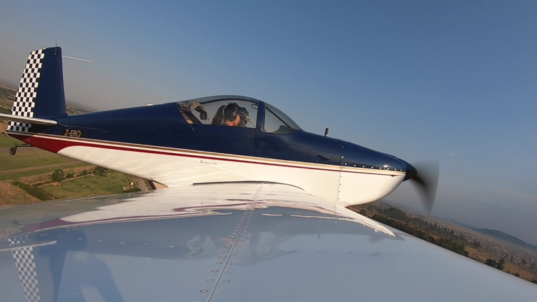 Light sport aircraft in flight